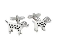 Dalmatian Dog Cufflinks - Onyx Art CK626 Animal Lovers Gift In Premier Life Packaging