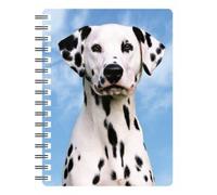 Dalmatian Dog gift - Small Notebook with stunning 3D front cover approx. 6" x 4". Ideal for the handbag or Pocket. Quality Spiral bound Notebook