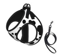 Dalmatian Dog Pattern Or Cow Skin Texture,Pet Harness,Adjustable Reflective Dog Harness,Pet Leash Vest,L