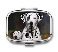 Dalmatian Dog Pill Box Pill Case Cute Pill Organizer Pill Holder Medicine Pill Organizer Pill Container Daily Pill Organizer Small Pill Box Pill Case for Purse Pocket