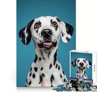 Dalmatian Dog Portrait 1000 Piece Jigsaw Puzzles for Adults Jigsaw Creative Play High Def Print Real Challenge Birthday Art Gift (38x26cm)
