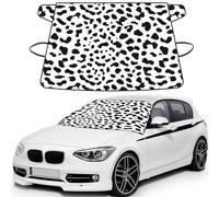 Dalmatian Dog Print Black Spot, Car Windshield Cover, Protective Windscreen Cover - Snow Ice Sun UV Dust Water Resistant - Fit for Most Cars
