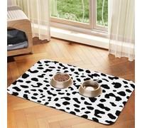 Dalmatian Dog Print Black Spot,Waterproof Pet Feeding Mat,Cat Dog Placemats for Food and Water, PU Leather Food Mats,40x60cm