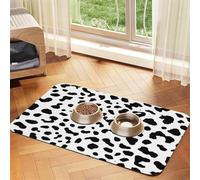 Dalmatian Dog Print Black Spot,Waterproof Pet Feeding Mat,PU Leather Placemats for Cat Dog Water Bowl,Food Mats,40x60cm