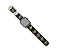 Dalmatian Dog Print Heart Gold Compatible with IWatch Series Silicone Strap Smartwatch Replacement Bands 38mm/40mm