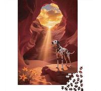 Dalmatian Dog Puzzle 1000 Piece Recycled Paper for Women Gifts for Men Jigsaw Cave LightPuzzles Difficult Challenging Home Activity Fun Present & Activity 70x50cm/1000pcs