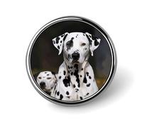 Dalmatian Dog Round Badge Personalized Metal Lapel Pin Badges Fit Clothing Bags Hat Humorous Printed Brooch Badge Party Decorations Accessories for Men Women