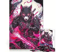 Dalmatian Dog Samurai Warrior Jigsaw Puzzles for Adults1000 Piece Think Sharper Vivid Color Home Play Birthday Idea (38x26cm)