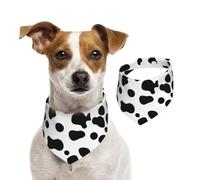 Dalmatian Dog Seamless Pattern Or Cow Skin,Dog Bandanas Cotton Pet Scarf Adjustable Bibs for Pet,L