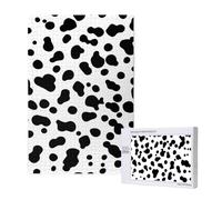 Dalmatian Dog Seamless Pattern Or Cow Skin Texture,1000 Pieces Wooden Jigsaw Family Game Jigsaw Puzzles for Adults Teens