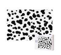 Dalmatian Dog Seamless Pattern Or Cow Skin Texture,300 Pieces Wooden Jigsaw Family Game Jigsaw Puzzles for Adults Teens Home Decor