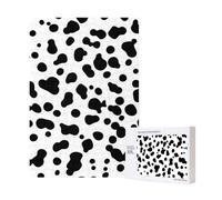 Dalmatian Dog Seamless Pattern Or Cow Skin Texture,300 Pieces Wooden Jigsaw Family Game Jigsaw Puzzles for Adults Teens