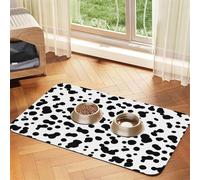 Dalmatian Dog Seamless Pattern Or Cow Skin,Waterproof Pet Feeding Mat,Cat Dog Placemats for Food and Water, PU Leather Food Mats,40x60cm