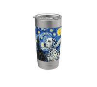 Dalmatian Dog Van Gogh Starry Night Artistic Print Stainless Steel Insulated Tumbler