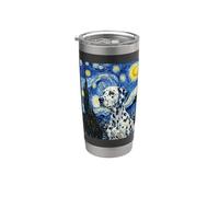 Dalmatian Dog Van Gogh Starry Night Artistic Print Stainless Steel Insulated Tumbler