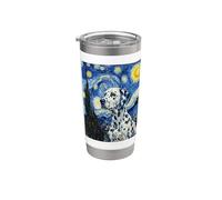 Dalmatian Dog Van Gogh Starry Night Artistic Print Stainless Steel Insulated Tumbler