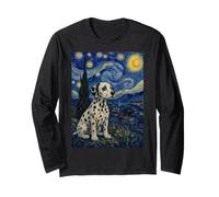 Dalmatian Dog Van Gogh Starry Night Long Sleeve T-Shirt
