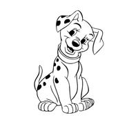 Dalmatian Dog Wall Decal Cute Animals Vinyl Living Room Interior Wall Stickers Home Decoration for Nursery Kids Bedroom Extra Large - 70x105cm