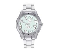 Dalmatian Dogs Pattern Men's Wrist Watches Stainless Steel Strap Business Quartz Watch for Daily Wear