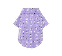 Dalmatian Dogs with Hearts on Purple Summer Dog Shirt Button Up Soft, Lightweight, and Breathable Pet Summer T-Shirts Doggy Sweatshirt Puppy Kitten Perfect for Everyday Wear, and Photoshoots