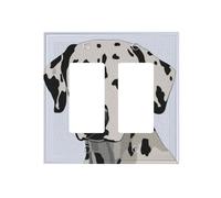 Dalmatian Dual-Texture Roman Frame Switch Plate â€“ Premium Pc Wall Switch Cover with Full-Panel Embossed Print, Heavy-Duty 100°c Heat & Fade Resistant Design for Residential & Commercial Use