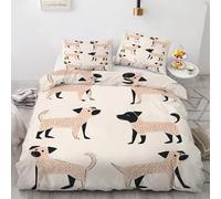 Dalmatian Duvet Cover 120x150cm Animal Bedding Set 3 Pieces - 110gsm Soft Brushed Microfiber Quilt Cover, Bed Set with 2 Pillowcases 50x75 cm, Zipper Closure -KG4532