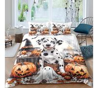 DALMATIAN Duvet Cover Set 3D Printed Animals Quilt Cover 2 Pillowcases Comforter Cover Soft Microfiber with Zipper Closure 3 Pcs for Children's And Adults King(220x240cm)