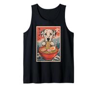 Dalmatian Eating Ramen Kawaii Anime Dog Lover Tank Top