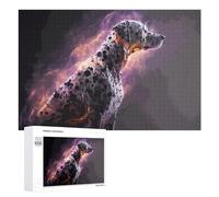 Dalmatian Elegance in Flames Jigsaw Puzzle, 1000 PCS, for Adults And Families, Shared Puzzle Time for Family And Friends, for Indoor Play