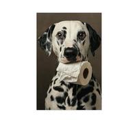 Dalmatian Gifts Dalmatian with Toilet Paper Roll in Mouth Hum Dog Lover Gift Bathroom Print Wc WallA_Dalmatian_dog_holding_a_roll_of_toilet_paper_in_its_mouth-poster_3