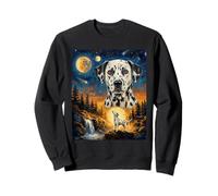 Dalmatian Howling To The Moon Vintage Dog Sweatshirt