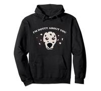 Dalmatian I'm Dotty About You Dog Love British Pun Polka Dot Pullover Hoodie