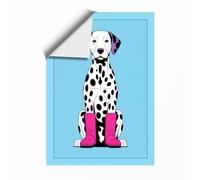 Dalmatian in Pink Boots Modern Unframed Wall Art Print A3 (42×29.7cm), Wall Decor for Living Room, Bedroom, Office & Home, Art Gift