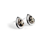 Dalmatian Jasper and 925 Sterling Silver Stud Teardrop Earrings, Essential Simple Minimal Earrings, Natural Gemstone Earrings, Bridesmaid Jewellery, Birthstone Gift