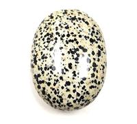 Dalmatian Jasper Palm Stone Oval Shape 1 Pc (Single) 25-45Mm Polished Original Natural Crystal Gemstone Stones For Reiki Crystal Healing Aura Cleaning Chakras Balancing Vastu Meditation-B0BRNSJSMRNAMZ