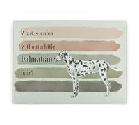 Dalmatian Large Rectangular Glass Worktop Protector - Dogs Themed Gifts - Smooth Board Kitchen Chopping/Cutting Board Worktop Saver with Non-Slip Feet 39cm x 28.5cm (15" x 11")