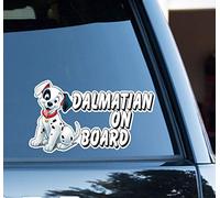 Dalmatian on Board Bumper or Window Sticker/Decal Carriage Dog Spotted Coach Dog Leopard Carriage Dog Firehouse Dog Plum Pudding Dog