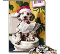 Dalmatian on The Toilet Puzzles for Teenagers Teens 2000pc Puzzle, Educational Games DIY Toys with Matching Poster And Trivia Sheet for Age 14+ (70x100cm)