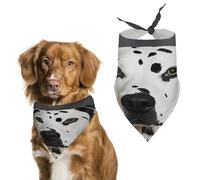 Dalmatian Pet Scarf Adjustable Pet Accessories Triangular Scarf Washable Floral Print Puppy Bib Bandana Stylish Comfortable Cat Scarves for Holiday Scarfs