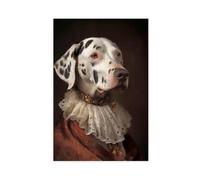 Dalmatian Portrait Art Print, Renaissance Dog in Clothes Picture, Altered Art Print, Animal Head Human Body-1