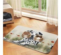 Dalmatian Print Cat Food Mat Pet Feeding Mat for Floor Pet Supplies Dog Water Bowl Mat Dog Essentials