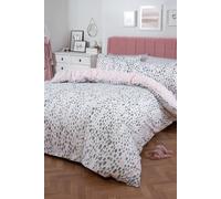 Dalmatian Print Duvet Cover with Pillowcase Set OHS Light Pink King