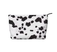 Dalmatian Print Pattern, Cosmetic Bag Corduroy Makeup Bag Portable Travel Toiletry Bag