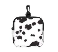Dalmatian Print Pattern, Square Zipper Storage Bag, Neoprene Coin Purse, Small Wallets, Change Pouch, Change Purse