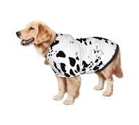 Dalmatian Print Pet Dog Hoodies with Pocket - Halloween Cosplay Clothes Costume Sweaters for Large Dogs