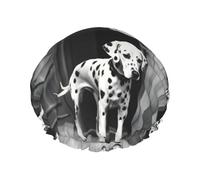 Dalmatian Print Shower Cap For Women,Reusable Bath Cap,Breathable Shower Caps,Bathing Shower Caps With Adjustable