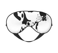 Dalmatian Print Sleep Mask Silk Eye Cover Soft Satin Blindfold Elastic Strap Night Eyeshade Travel Nap for Women Men