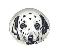 Dalmatian Print Soft Shower Cap for Women Men Reusable hat Lightweight hat and Bath Hair Cap