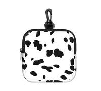 Dalmatian Print, Square Zipper Storage Bag, Neoprene Coin Purse, Small Wallets, Change Pouch, Change Purse