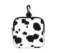 Dalmatian Print, Square Zipper Storage Bag, Neoprene Coin Purse, Small Wallets, Change Pouch, Change Purse